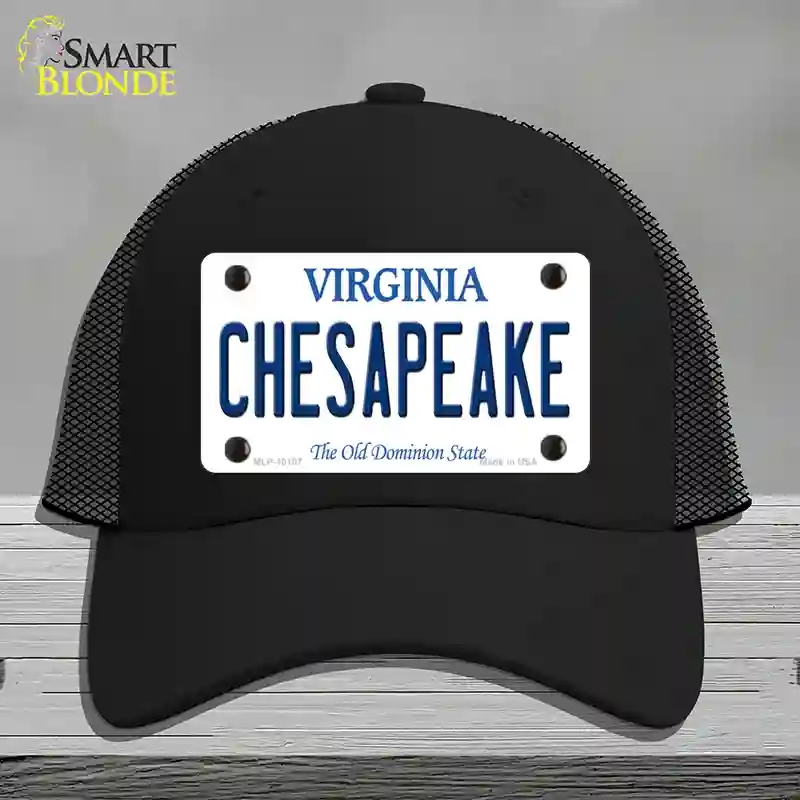 HAT01-MLP-10107 Chesapeake Virginia Novelty License Plate Hat, Mesh - Black