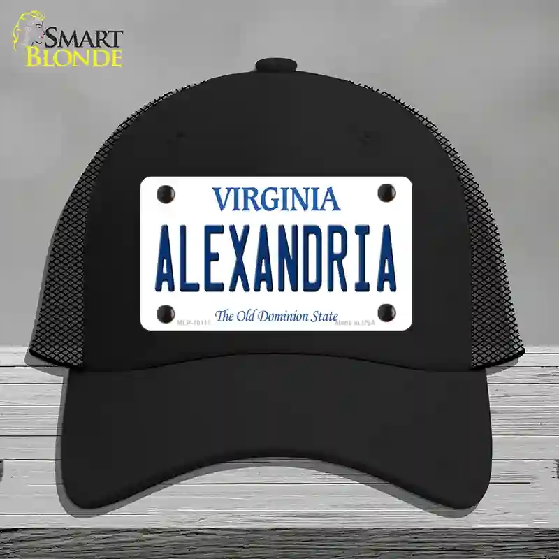 HAT01-MLP-10111 Alexandria Virginia Novelty License Plate Hat, Mesh - Black