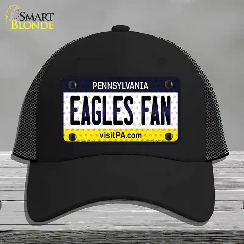 HAT01-MLP-10777 Eagles Fan Pennsylvania Novelty License Plate Hat, Mesh - Black