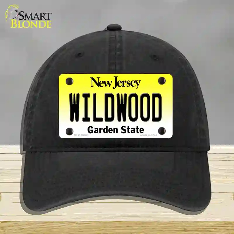HAT07-MLP-10153 Wildwood   Jersey Novelty License Plate Hat, Unconstructed Cotton - Black