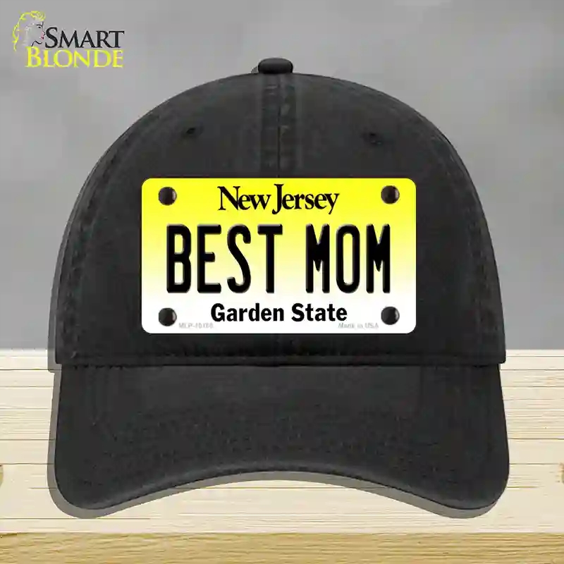 HAT07-MLP-10180 Best Mom   Jersey Novelty License Plate Hat, Unconstructed Cotton - Black