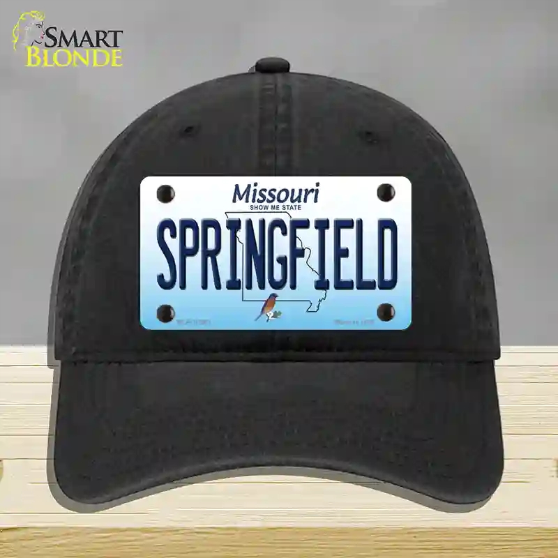HAT07-MLP-10243 Springfield Missouri Novelty License Plate Hat, Unconstructed Cotton - Black