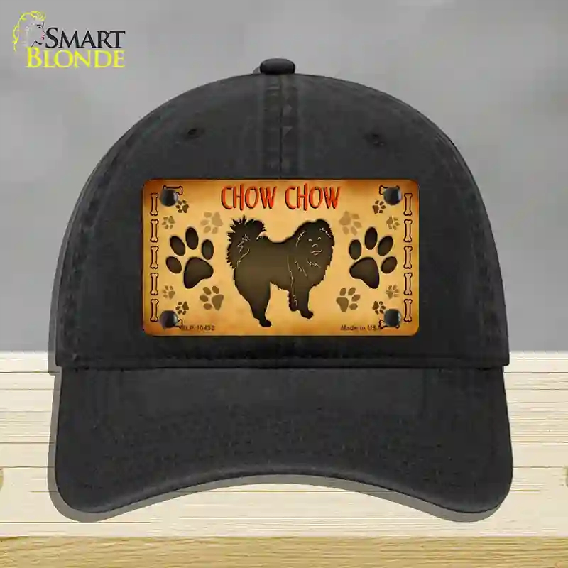 HAT07-MLP-10438 Chow Chow Novelty License Plate Hat, Unconstructed Cotton - Black