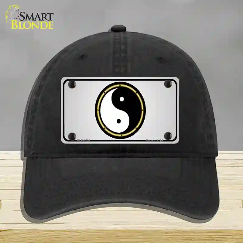 HAT07-MLP-1051 Yin & Yang Novelty License Plate Hat, Unconstructed Cotton - Black