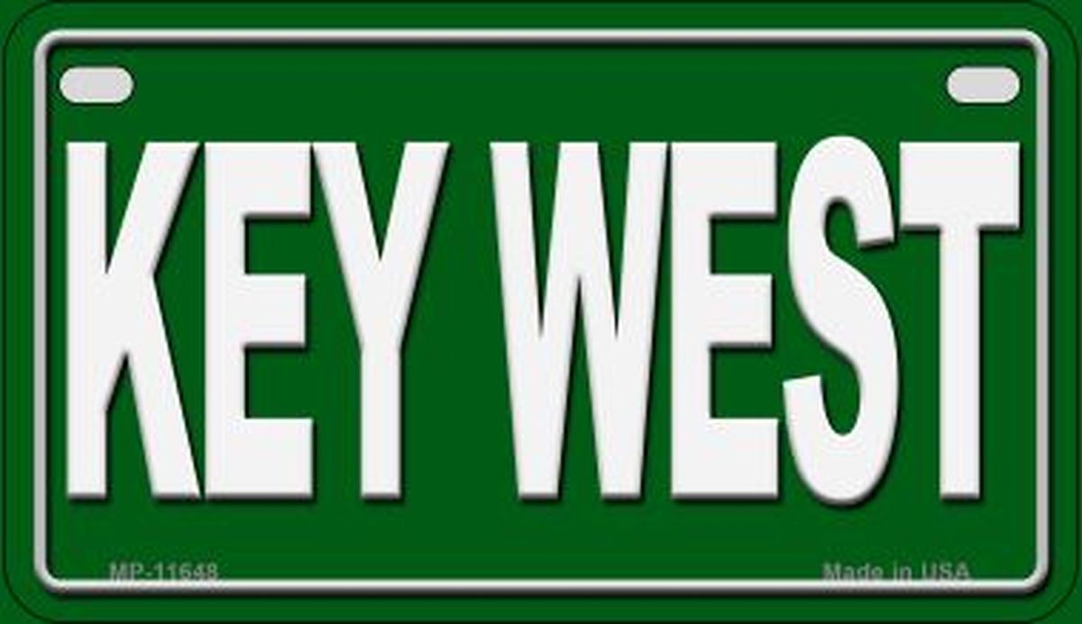 Key West Novelty Metal Motorcycle Plate MP-11648