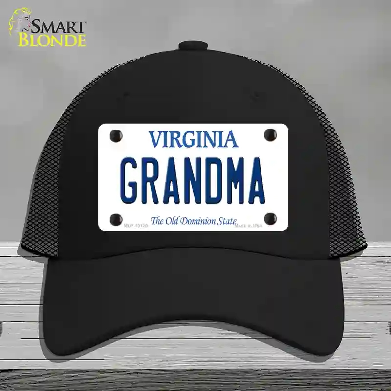 HAT01-MLP-10120 Grandma Virginia Novelty License Plate Hat, Mesh - Black