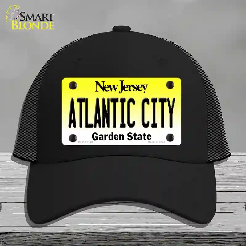 HAT01-MLP-10149 Atlantic City   Jersey Novelty License Plate Hat, Mesh - Black