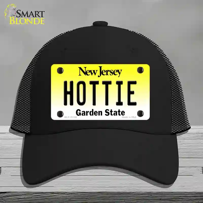 HAT01-MLP-10159 Hottie   Jersey Novelty License Plate Hat, Mesh - Black
