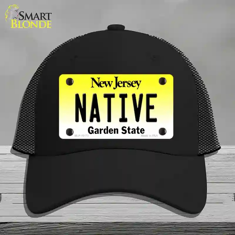 HAT01-MLP-10173 Native   Jersey Novelty License Plate Hat, Mesh - Black