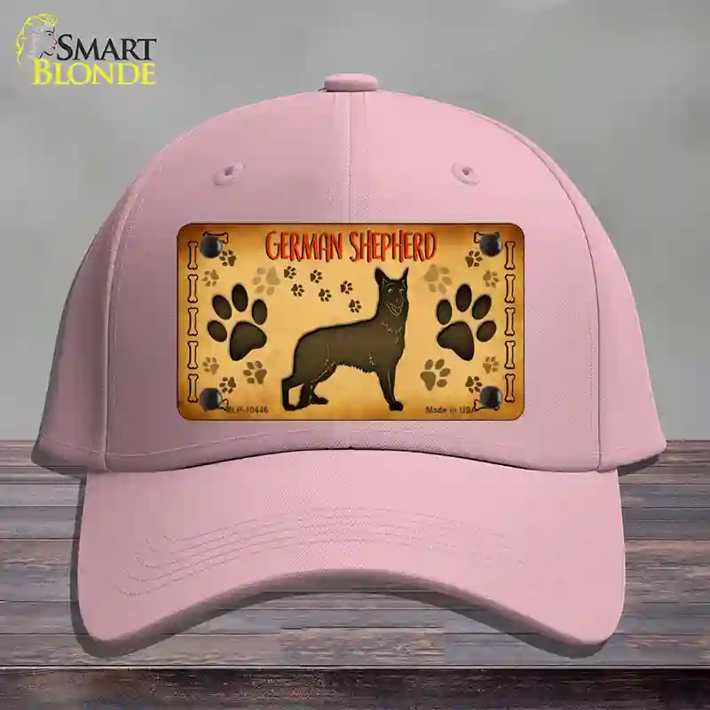 HAT05-MLP-10446 German Shepherd Novelty License Plate Hat, Cotton - Pink