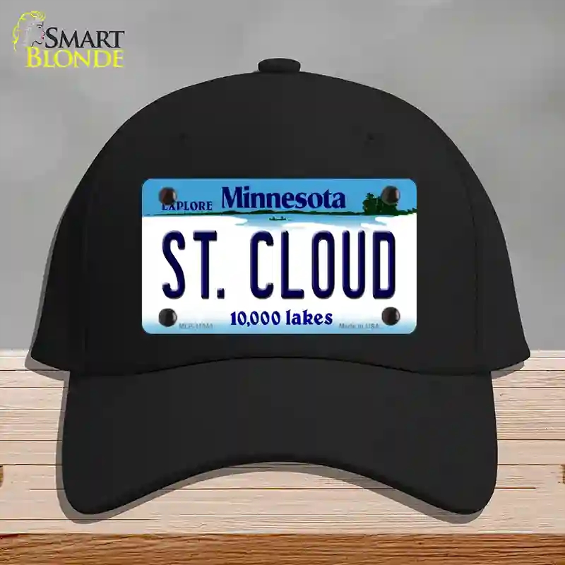 HAT03-MLP-11040 St Cloud Minnesota State Novelty License Plate Hat, Cotton - Black