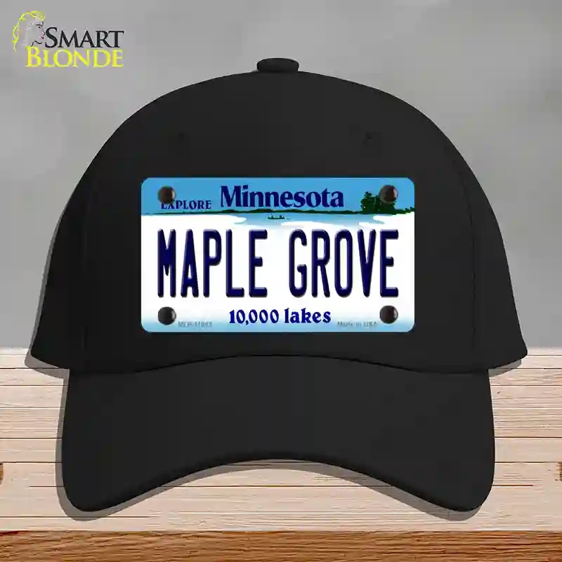HAT03-MLP-11042 Maple Grove Minnesota State Novelty License Plate Hat, Cotton - Black