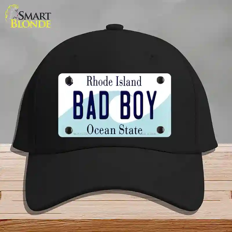 HAT03-MLP-11219 Bad Boy Rhode Island State Novelty License Plate Hat, Cotton - Black
