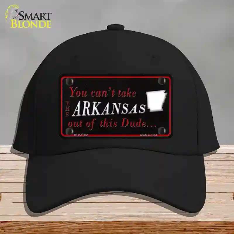 HAT03-MLP-11258 Arkansas Dude Novelty License Plate Hat, Cotton - Black