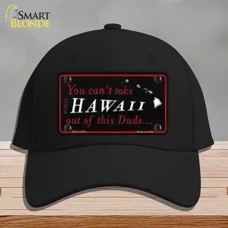 HAT03-MLP-11265 Hawaii Dude Novelty License Plate Hat, Cotton - Black