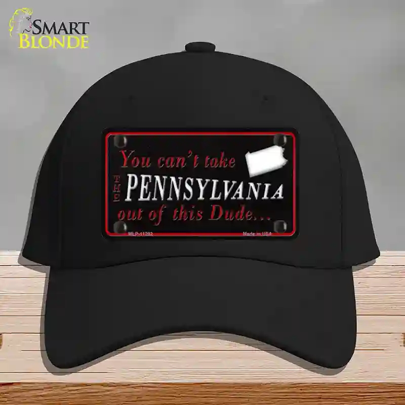 HAT03-MLP-11292 Pennsylvania Dude Novelty License Plate Hat, Cotton - Black