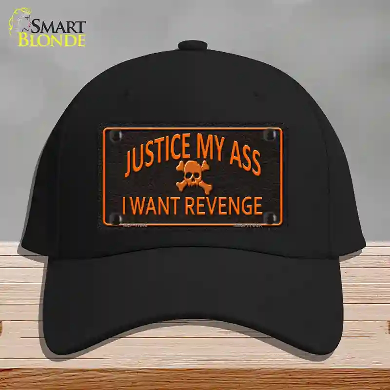 HAT03-MLP-11646 Justice My Ass Novelty License Plate Hat, Cotton - Black