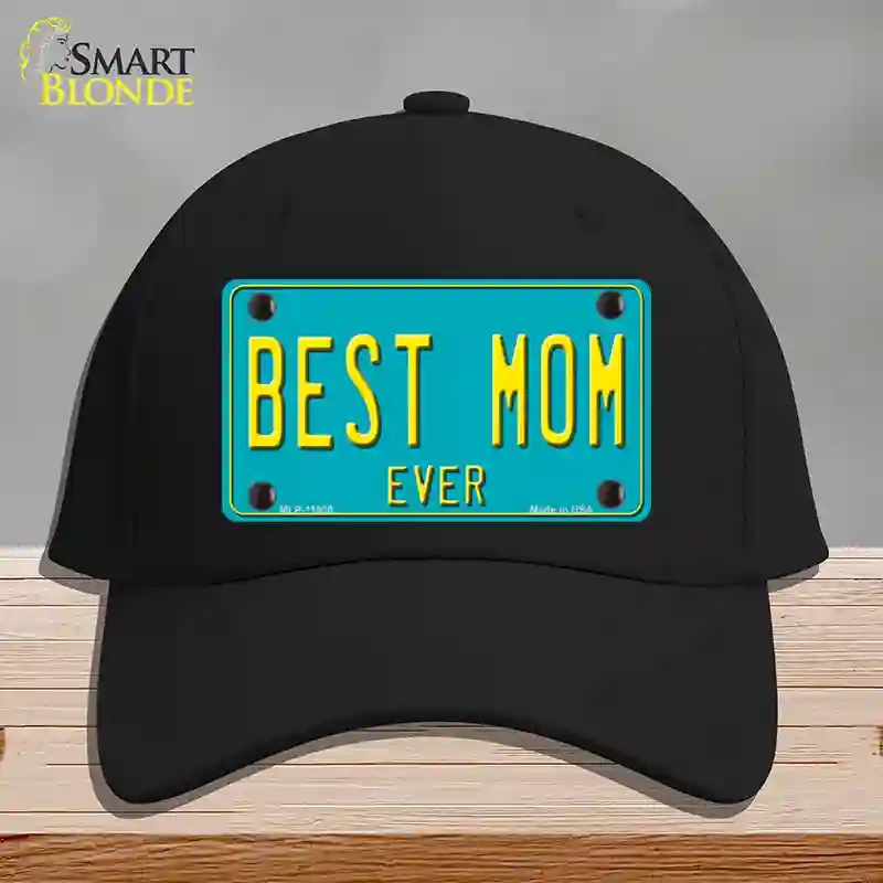 HAT03-MLP-11800 Best Mom Ever Novelty License Plate Hat, Cotton - Black