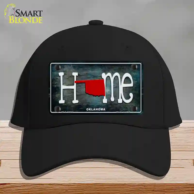 HAT03-MLP-12027 Oklahoma Home State Outline Novelty License Plate Hat, Cotton - Black