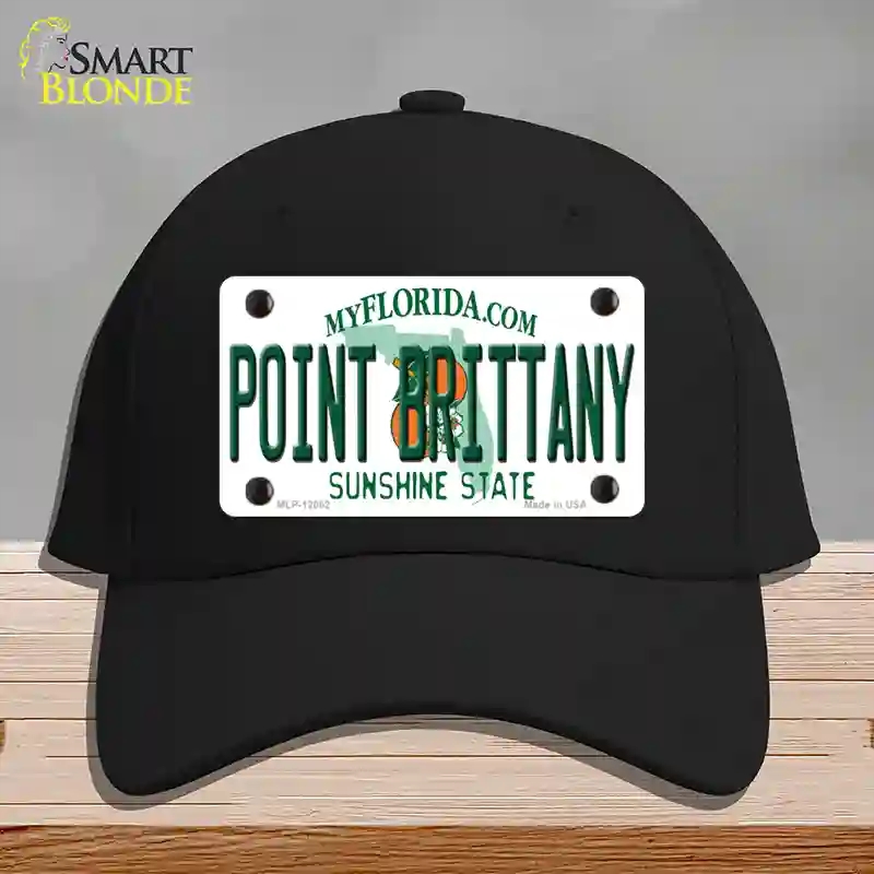 HAT03-MLP-12062 Florida Point Brittany Novelty License Plate Hat, Cotton - Black