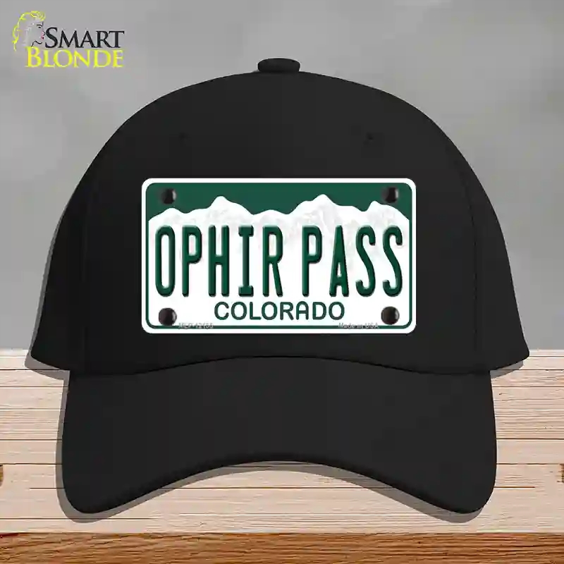 HAT03-MLP-12155 Ophir Pass Colorado Novelty License Plate Hat, Cotton - Black