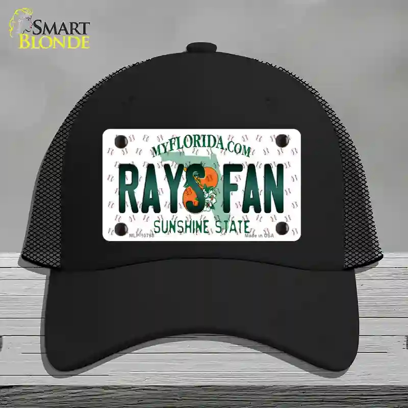 HAT01-MLP-10798 Rays Fan Florida Novelty License Plate Hat, Mesh - Black