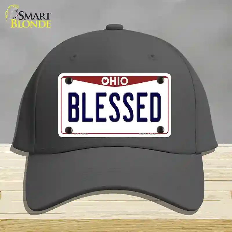 HAT04-MLP-10093 Blessed Ohio Novelty License Plate Hat, Cotton - Charcoal