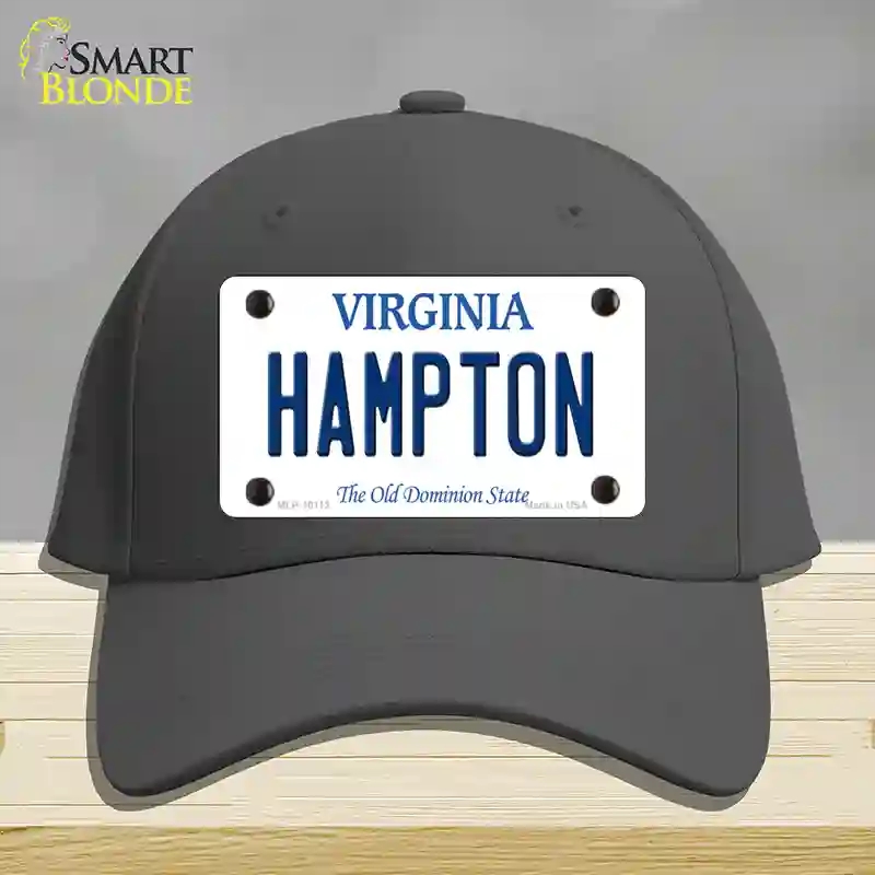 HAT04-MLP-10112 Hampton Virginia Novelty License Plate Hat, Cotton - Charcoal