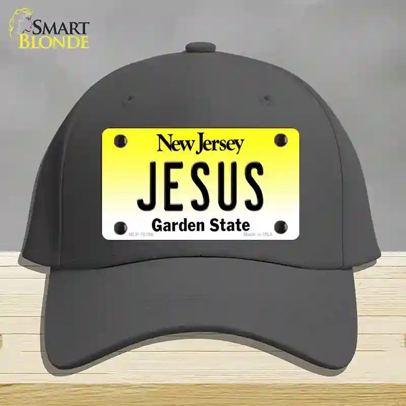 HAT04-MLP-10166 Jesus   Jersey Novelty License Plate Hat, Cotton - Charcoal