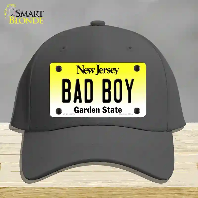 HAT04-MLP-10178 Bad Boy   Jersey Novelty License Plate Hat, Cotton - Charcoal