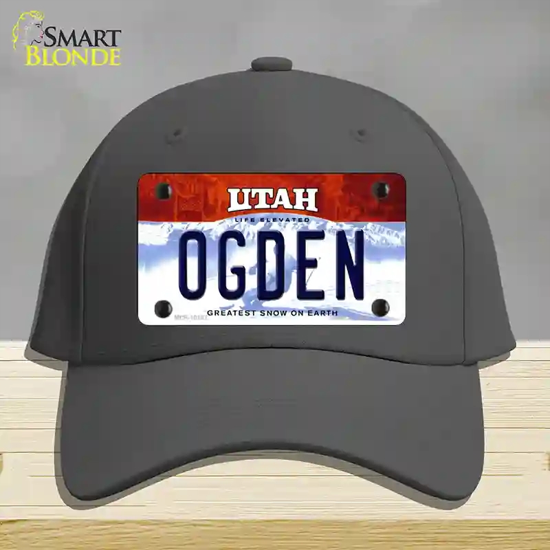 HAT04-MLP-10187 Ogden Utah Novelty License Plate Hat, Cotton - Charcoal