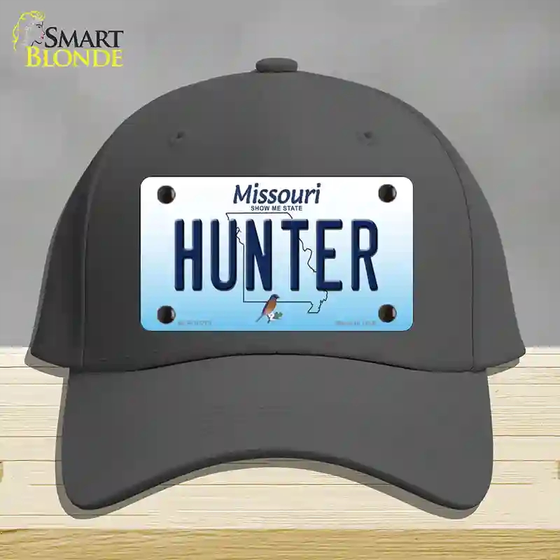 HAT04-MLP-10272 Hunter Missouri Novelty License Plate Hat, Cotton - Charcoal