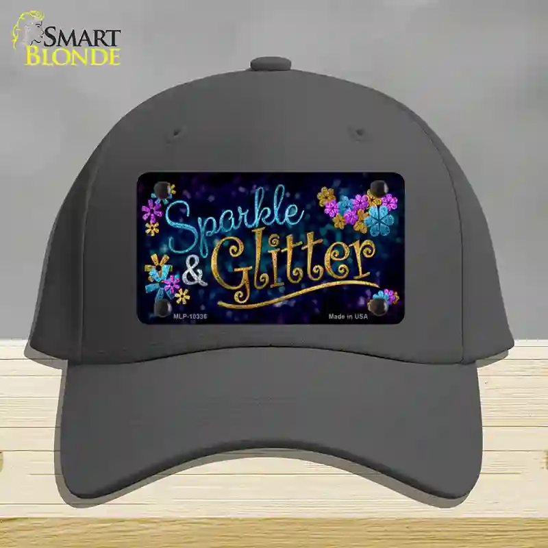 HAT04-MLP-10336 Sparkle & Glitter Novelty License Plate Hat, Cotton - Charcoal