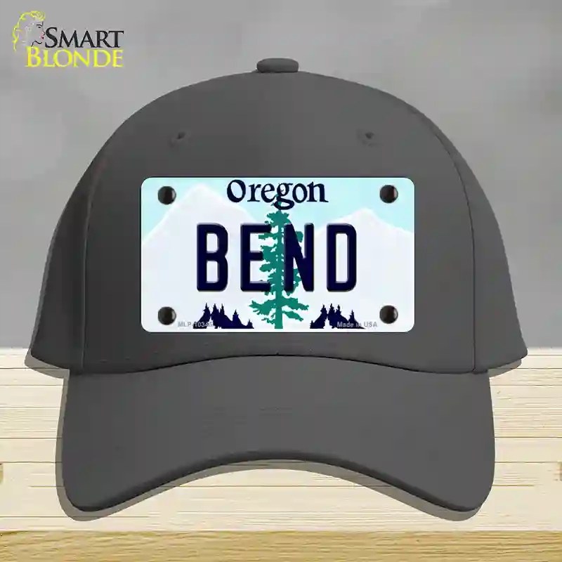 HAT04-MLP-10345 Bend Oregon Novelty License Plate Hat, Cotton - Charcoal