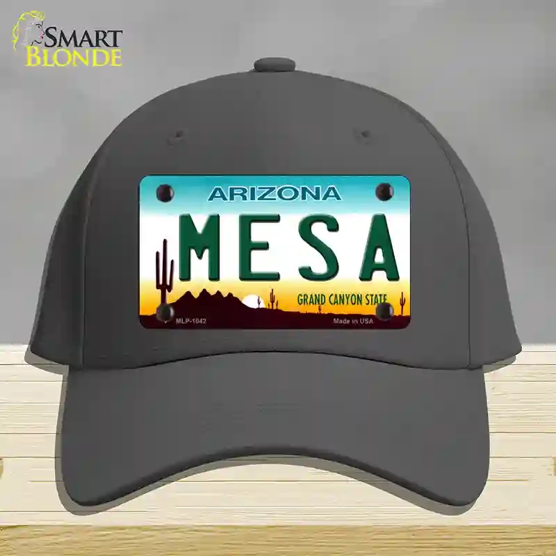 HAT04-MLP-1042 Mesa Arizona Novelty License Plate Hat, Cotton - Charcoal