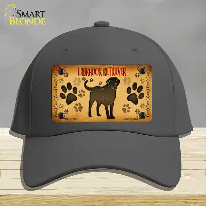 HAT04-MLP-10451 Labrador Retriever Novelty License Plate Hat, Cotton - Charcoal