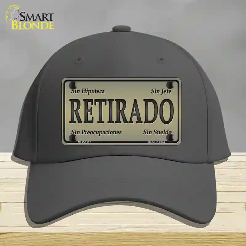 HAT04-MLP-1117 Retirado Novelty License Plate Hat, Cotton - Charcoal