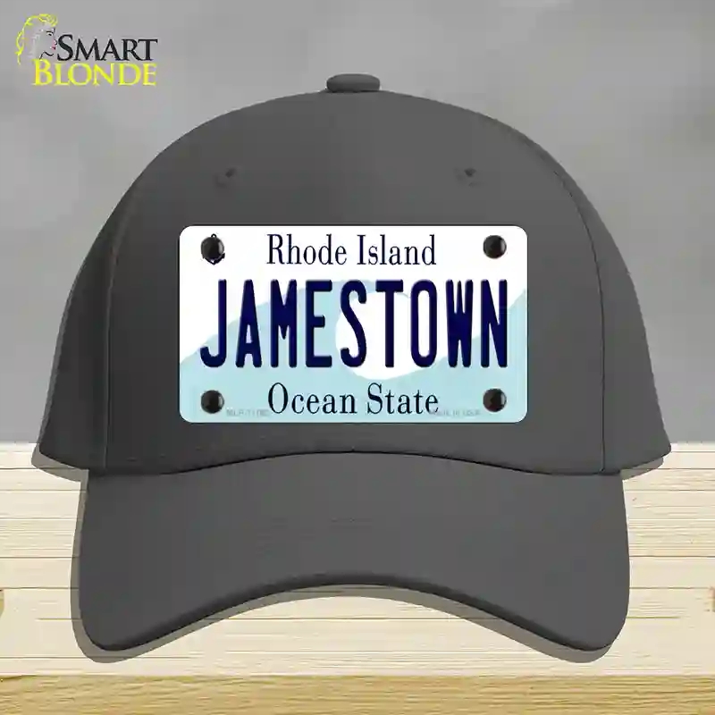 HAT04-MLP-11193 Jamestown Rhode Island State Novelty License Plate Hat, Cotton - Charcoal
