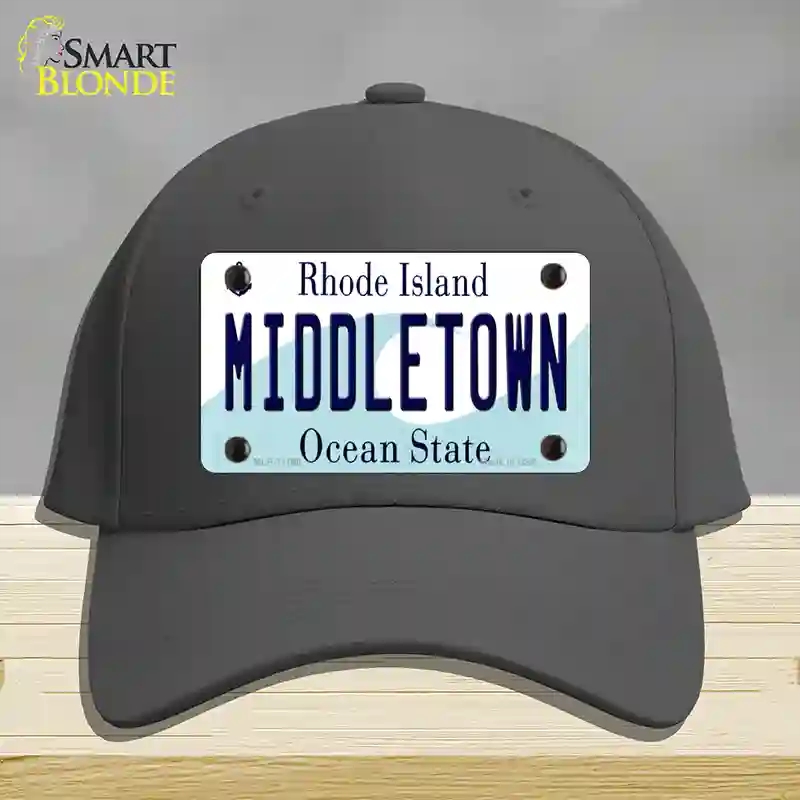 HAT04-MLP-11196 Middletown Rhode Island State Novelty License Plate Hat, Cotton - Charcoal