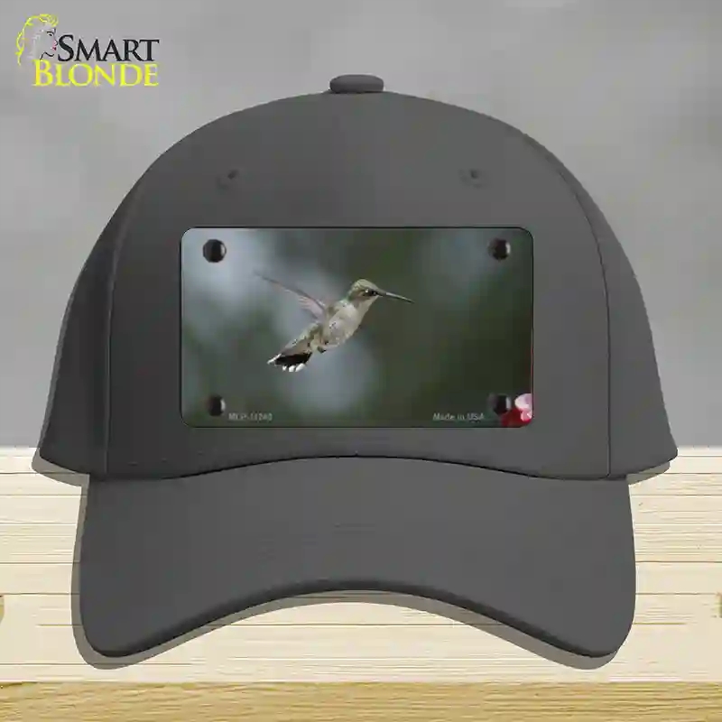 HAT04-MLP-11243 Hummingbird in Flight Novelty License Plate Hat, Cotton - Charcoal
