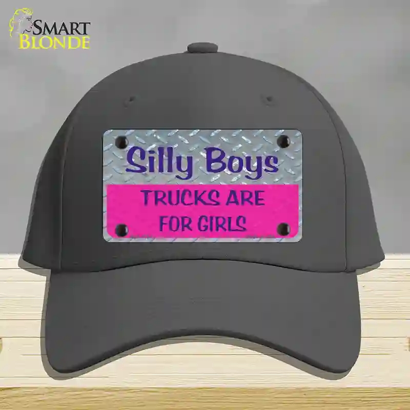 HAT04-MLP-1134 Silly Boys Novelty License Plate Hat, Cotton - Charcoal