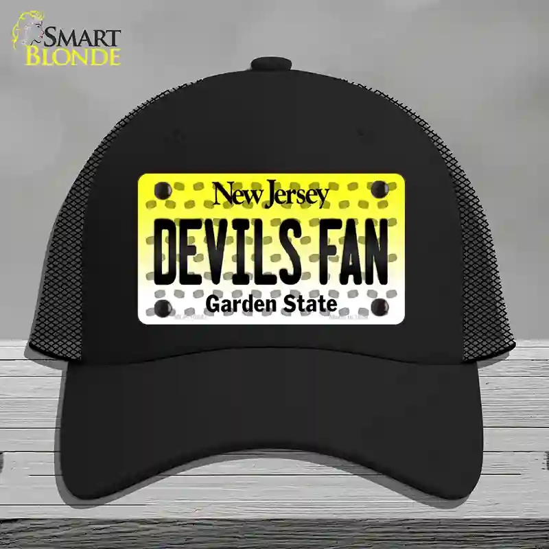 HAT01-MLP-10847 Devils Fan   Jersey Novelty License Plate Hat, Mesh - Black