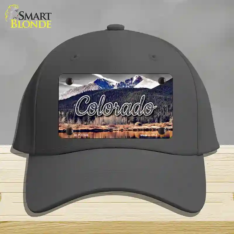 HAT04-MLP-11589 Colorado Forest & Mountains State Novelty License Plate Hat, Cotton - Charcoal