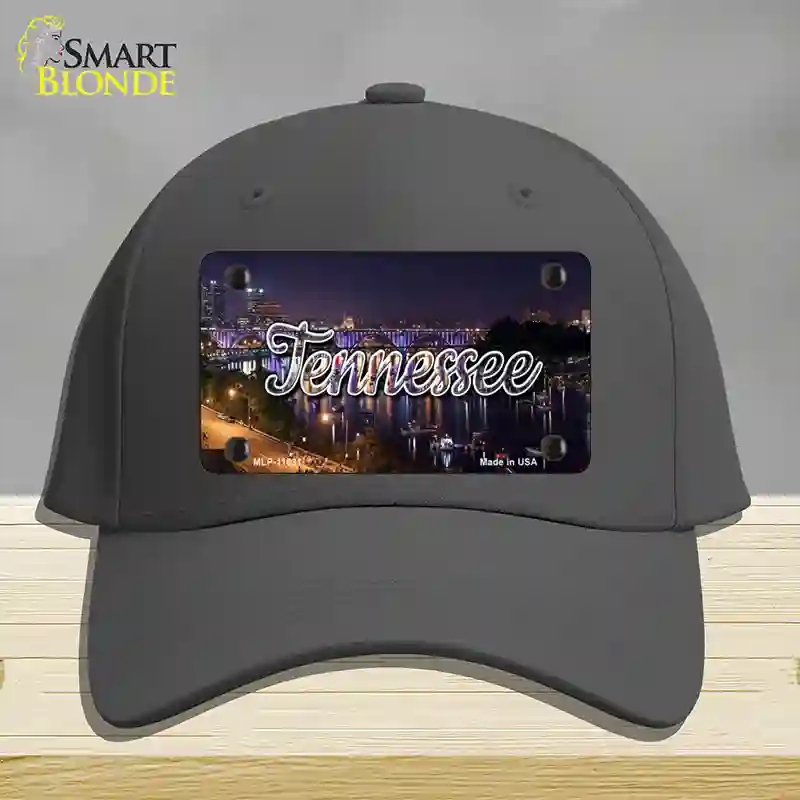 HAT04-MLP-11631 Tennessee Bridge Lights State Novelty License Plate Hat, Cotton - Charcoal