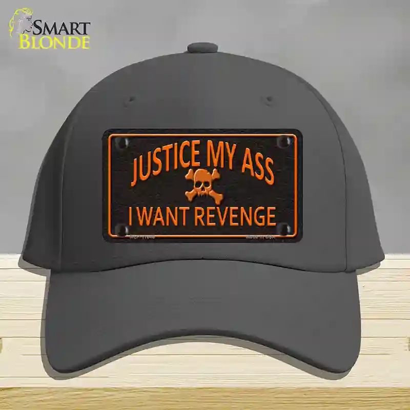 HAT04-MLP-11646 Justice My Ass Novelty License Plate Hat, Cotton - Charcoal