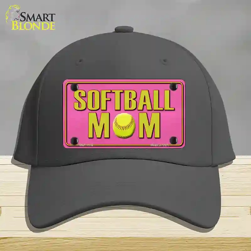 HAT04-MLP-1172 Softball Mom Novelty License Plate Hat, Cotton - Charcoal