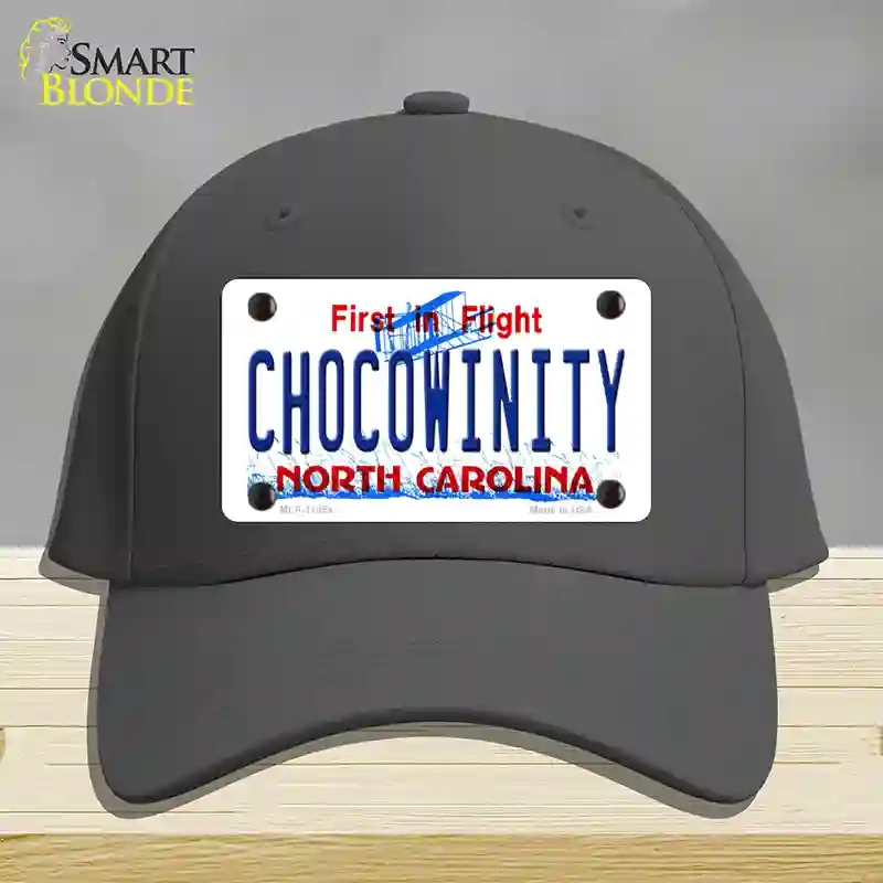 HAT04-MLP-11854 Chocowinity North Carolina Novelty License Plate Hat, Cotton - Charcoal