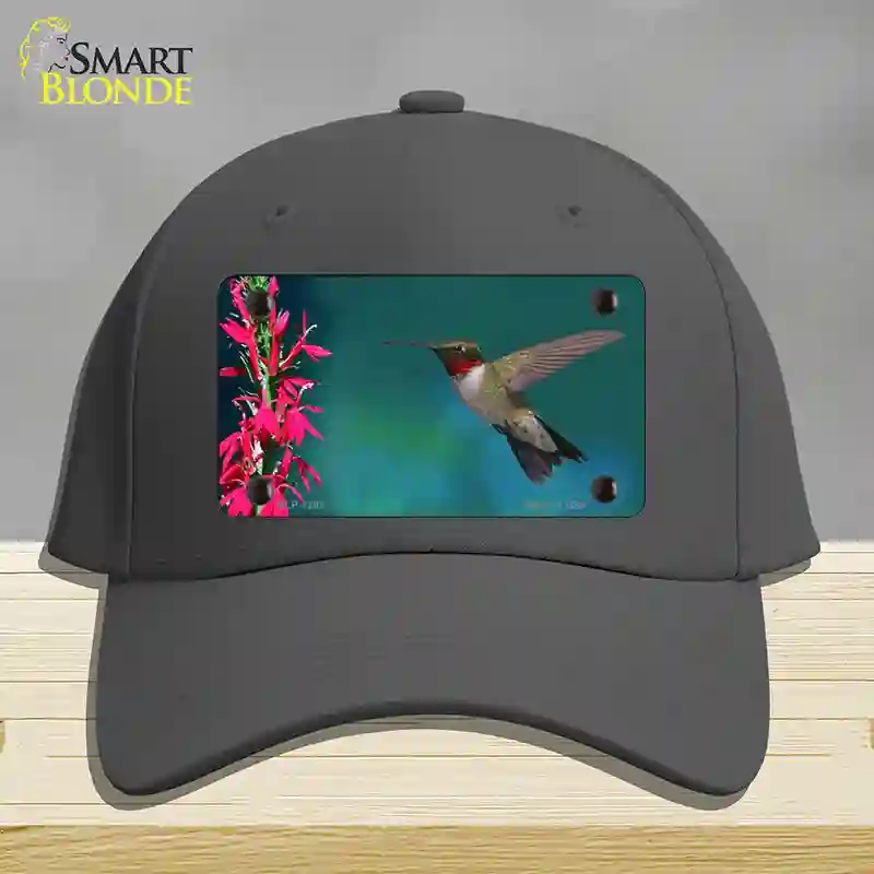 HAT04-MLP-1201 Humming Bird Novelty License Plate Hat, Cotton - Charcoal