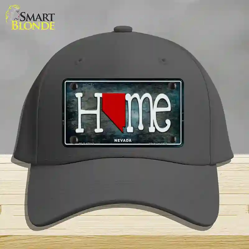 HAT04-MLP-12019 Nevada Home State Outline Novelty License Plate Hat, Cotton - Charcoal