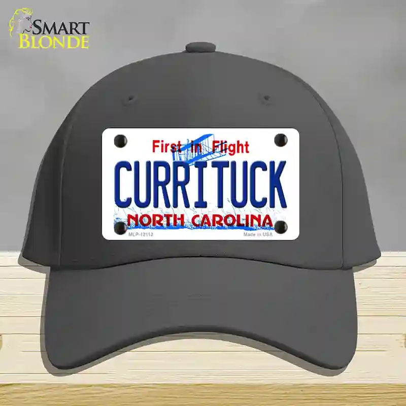 HAT04-MLP-12112 Currituck North Carolina State Novelty License Plate Hat, Cotton - Charcoal